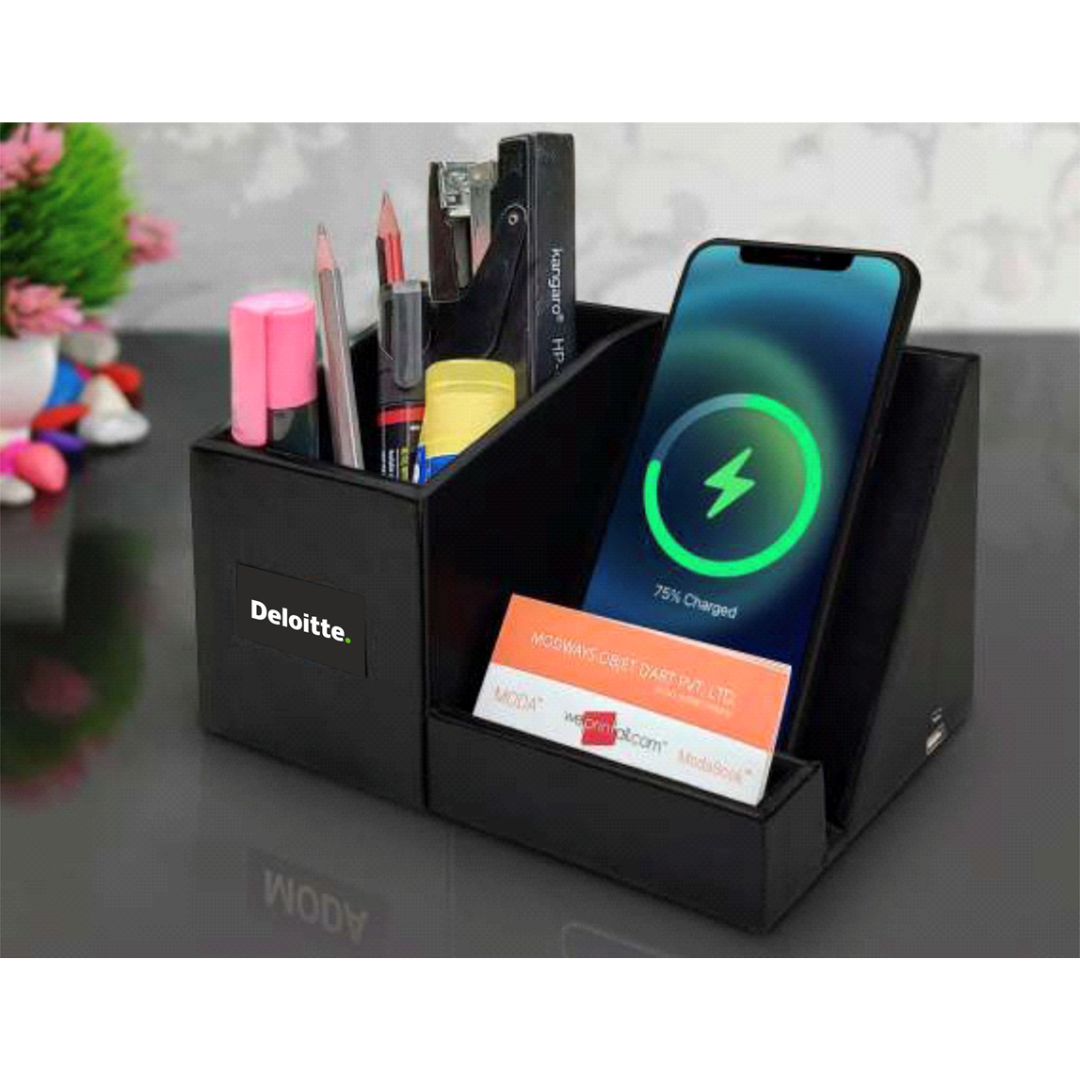 PEN STAND WITH WIRELESS CHARGING