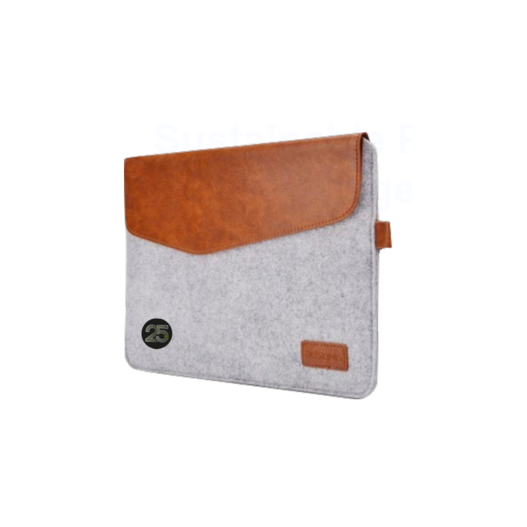 Felt and Leather Laptop Sleeve