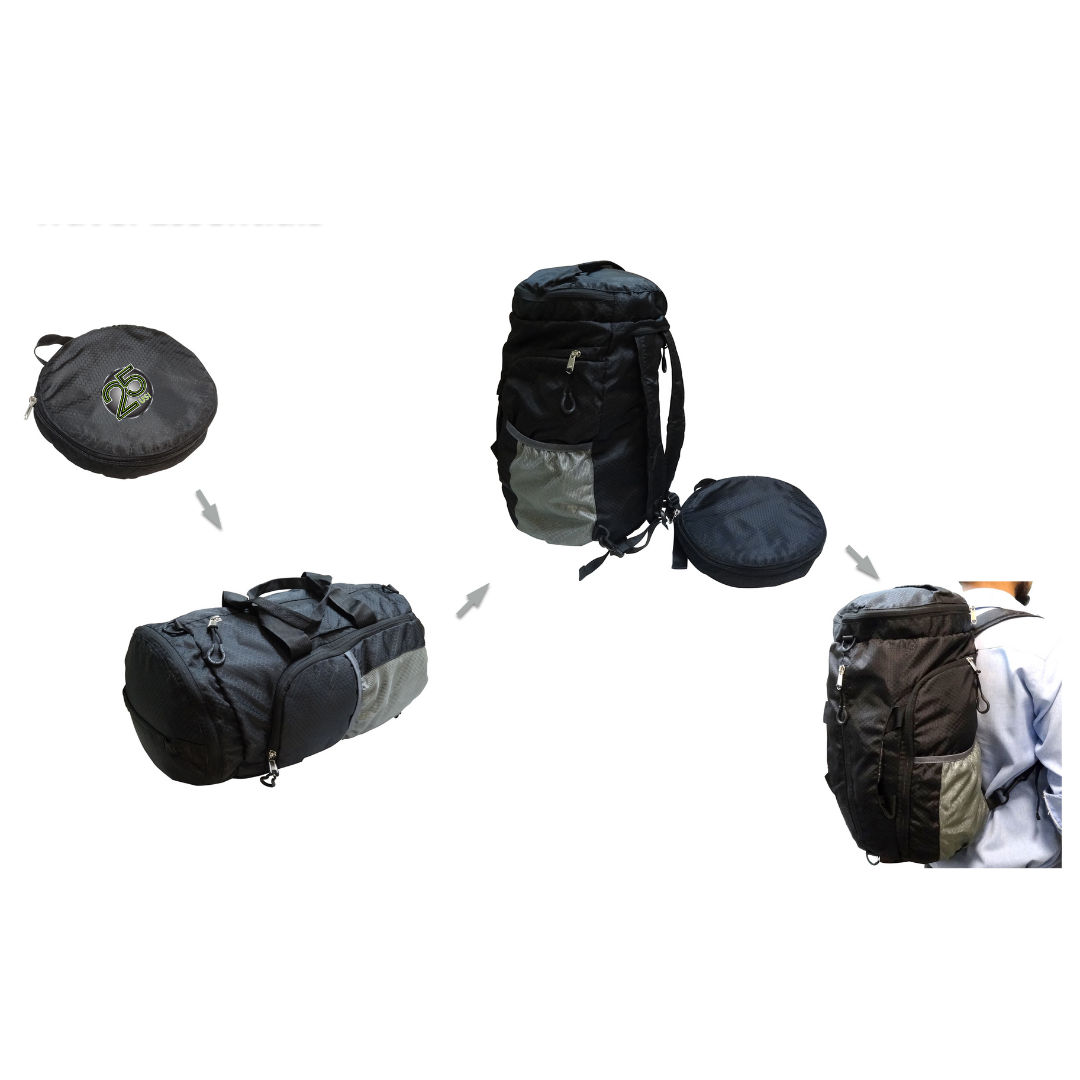 The cool collapsible back pack cum travel bag