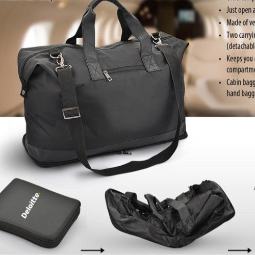 The folding leatherette travel bag