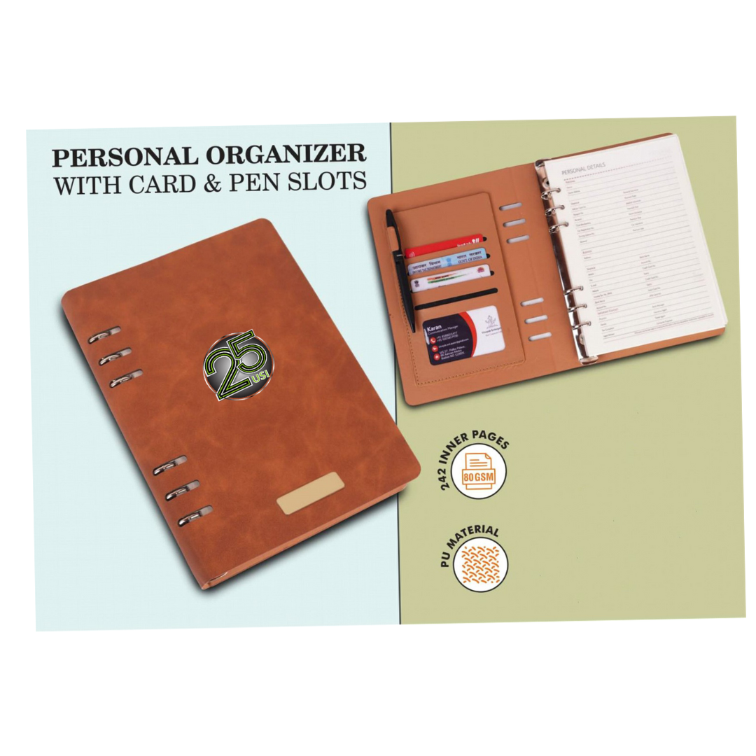 Personal Organizer with Card & Pen Slots