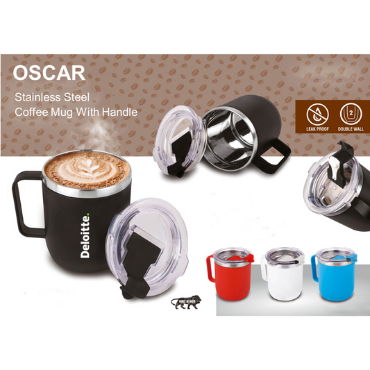 Oscar Stainless Steel Coffee Mug with Handle