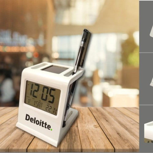 The awesome solar pen stand clock