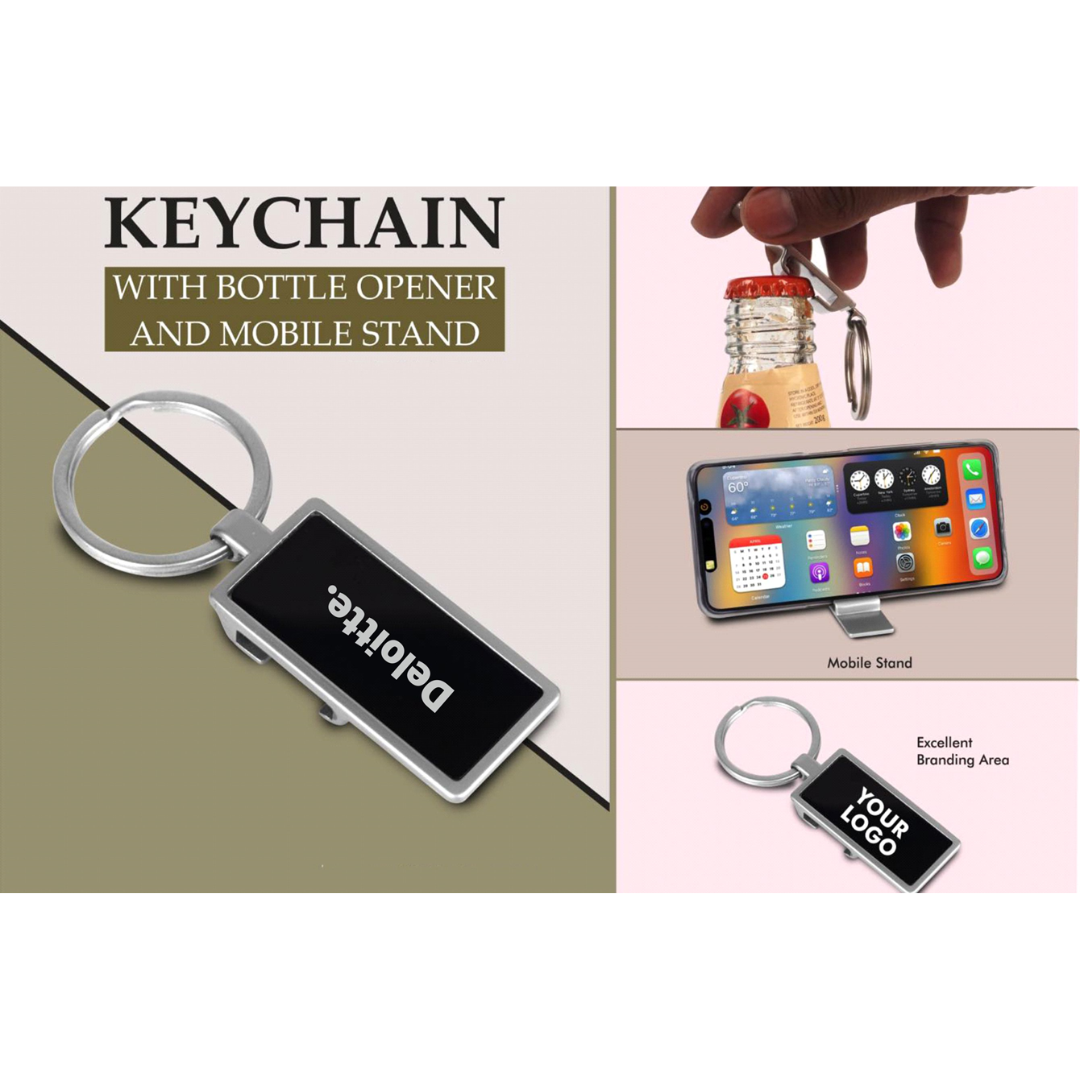 Keychain Bottle Opener and Mobile Stand