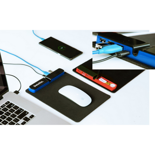 Mouse Pad with USB Hub &Stationery Holder